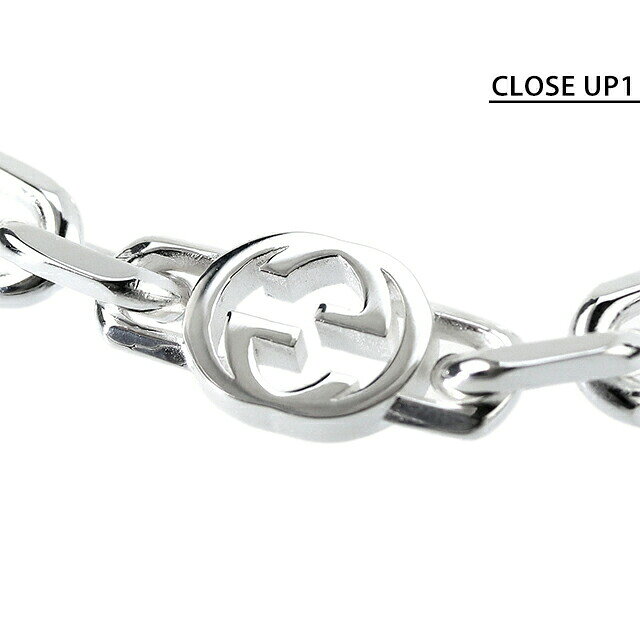 グッチ ブレスレット メンズ レディース GUCCI インターロッキングG sterling silv...