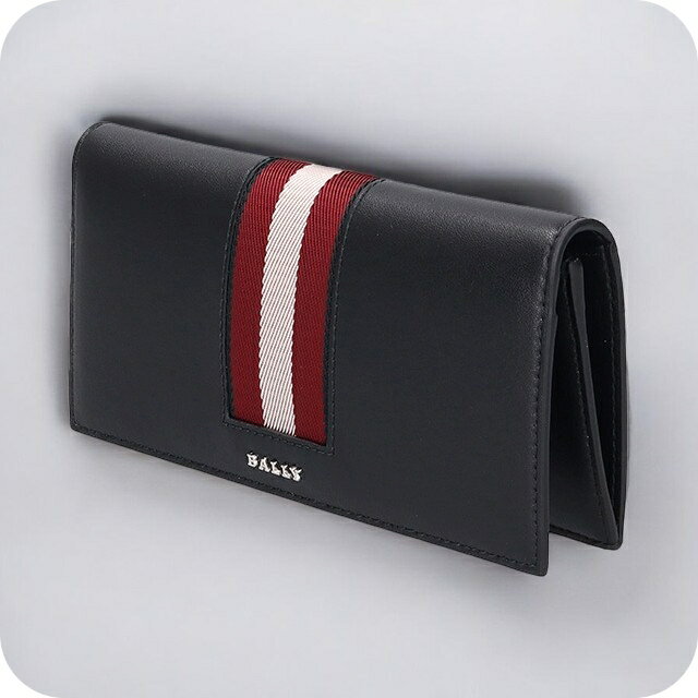 バリー 長財布 メンズ レディース ブランド BALLY レザー 6309713 ブラック レッド 財布