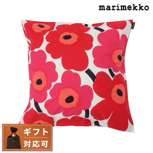 ＼5/20限定★全品10%OFFクーポンにさらに+3倍／ マリメッコ marimekko 064163 001 ウニッコ柄 クッションカバー ブランド 50×50cm ホワイト×レッド レディース ユニセックス PIENI UNIKKO CUSHION COVER 記念品 プレゼント ギフト