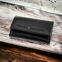 トミーヒルフィガー キーケース（レディース） トミー ヒルフィガー キーケース メンズ ブランド TOMMY HILFIGER Wellesley Leather 革 レザー 31TL17X005-001 ブラック 小物