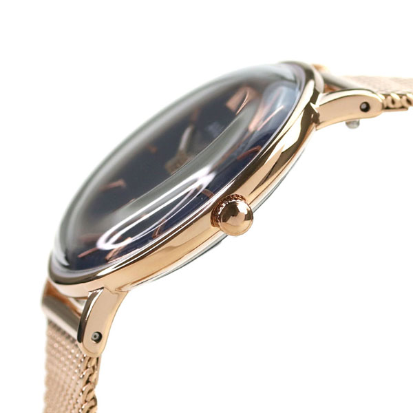 ＼10%OFFクーポン★2日10時迄／ アデクス ADEXE レディース 腕時計 2043A-06-JP20SEP プチ 33mm 時計 ダークブルー×ローズゴールド プレゼント ギフト