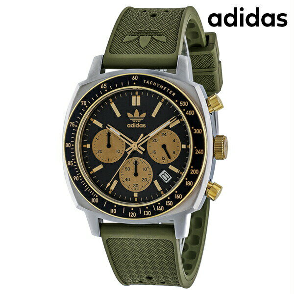 ＼21日10時まで★全品10%OFFクーポン／ アディダス MASTER ORIGINALS ONE CHRONO クオーツ 腕時計 ブランド メンズ クロノグラフ adidas AOFH23504 アナログ グリーン カーキ 父の日 プレゼント 実用的