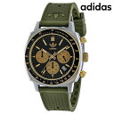 アディダス 腕時計（メンズ） アディダス MASTER ORIGINALS ONE CHRONO クオーツ 腕時計 ブランド メンズ クロノグラフ adidas AOFH23504 アナログ グリーン カーキ