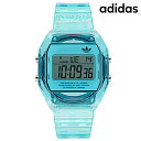 \さらに+4倍★今だけ!!/ アディダス DIGITAL TWO Crystal クオーツ 腕時計 ブランド メンズ レディース adidas AOST24065 デジタル クリアブルー