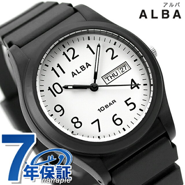 樂天商城 - ＼2000円OFFクーポン+さらに9倍／ セイコー アルバ スポーツ クオーツ 腕時計 ブランド メンズ SEIKO ALBA AQPJ410 アナログ ホワイト ブラック 黒 記念品 ギフト プレゼント 実用的 6600