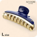 アレクサンドル ドゥ パリ ヘアクリップ レディース ブランド ALEXANDRE DE PARIS ヴァンドームLクリップ ICCL-12832-02-M5 ネイビー ヘアアクセサリー
