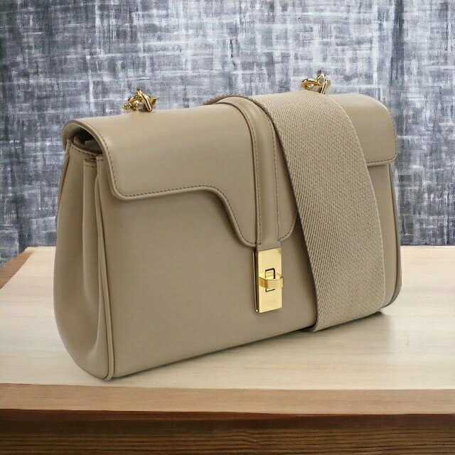 セリーヌ ショルダー レディース CELINE カーフスキン イタリア 19685 SAFARI ベージュ系 バッグ(4.0)