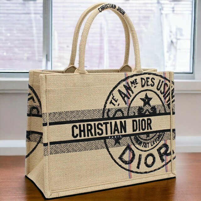 ＼SALE限定15%OFF★さらに2000円OFFクーポン／ ディオール トートバッグ レディース Christian Dior キャンバス イタリア M1296 ベージュ系 マルチカラー バッグ