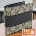 グッチ 革二つ折り財布 メンズ グッチ 二つ折り財布 メンズ ブランド GUCCI T.GG SUPREM SELLE PVC レザー イタリア 451240 ベージュ系 ブラック 財布