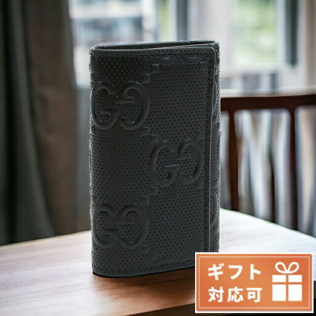 グッチ キーケース グッチ 6連キーケース メンズ GUCCI GGエンボスレザー イタリア 625565 ブラック 小物 プレゼント 実用的