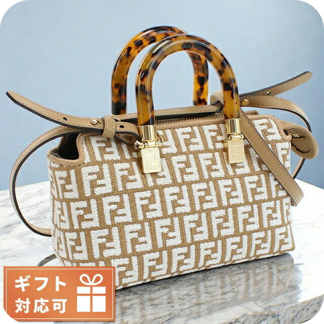 FENDI - ＼10%OFFクーポン／ フェンディ ハンドバッグ レディース ブランド FENDI イタリア 8BS067 ブラウン系 ホワイト系 バッグ 185700