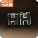 エルメス ピアス レディース ブランド HERMES MINI POP H シルバー-ブラック アクセサリー(4)