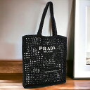 ＼4/27 09:59まで★先着2000円OFFクーポン／【あす楽対応】 プラダ カゴバッグ メンズ PRADA RAFIA ラフィア イタリア 2VG105 NERO ブラック バッグ