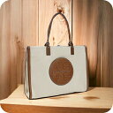 トリーバーチ トートバッグ レディース TORY BURCH キャンバス カンボジア 87355 NATURAL-CLASSIC CUOI ベージュ系 バッグ