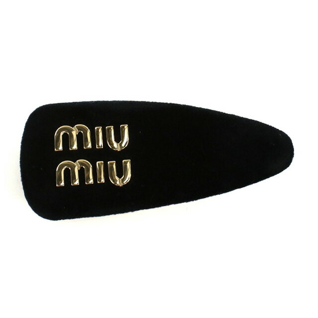 ミュウミュウ バレッタ レディース ブランド MIUMIU 5IF092 ブラック ヘアアクセサリー