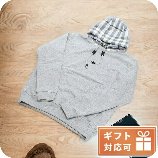 ＼21日10時まで★全品10%OFFクーポン／ バーバリー パーカー メンズ BURBERRY コットン100％ ポルトガル 8057010 PALE GREY MELANGE グレー系 ファッション 選べるモデル 父の日 プレゼント 実用的