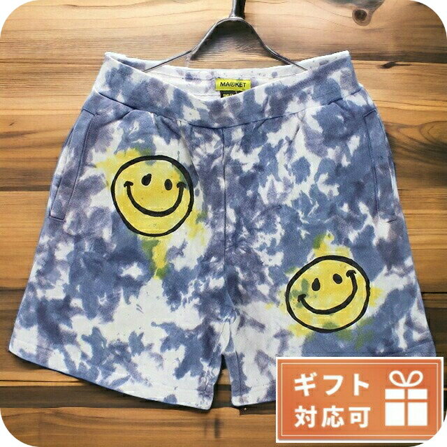 \最大2000円OFFクーポン+さらに9倍/ マーケット ハーフパンツ メンズ MARKET コットン100%裏起毛 パキスタン 395000318 YELLOW BLUE TIEDYE マルチカラー ファッション 選べるモデル プレゼント 実用的