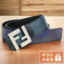 ＼5/5は超激アツ★全品10%OFFクーポンに+3倍／ フェンディ ベルト メンズ FENDI レザー イタリア 7C0424 ブルー系 ブラック 小物 選べるモデル