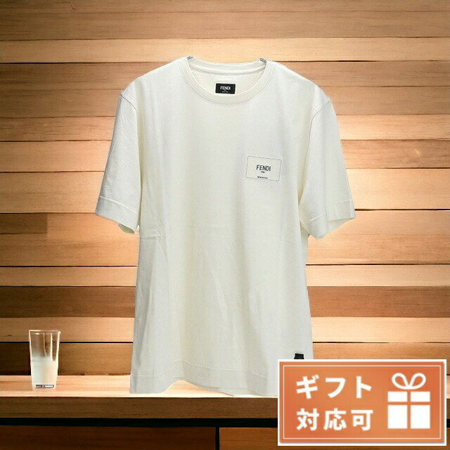 ＼5/18限定★全品10%OFFクーポンにさらに+3倍／ フェンディ Tシャツ メンズ FENDI コットン100% イタリア FY0936 ベージュ系 ファッション 選べるモデル 父の日 プレゼント 実用的