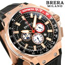 ブレラ ミラノ GRANTURISMO GT2 CHRONOGRAPH QUARTZ クオーツ 腕時計 メンズ クロノグラフ BRERA MILANO BMGTQC4502 アナログ ブラック 黒 記念品 プレゼント ギフト