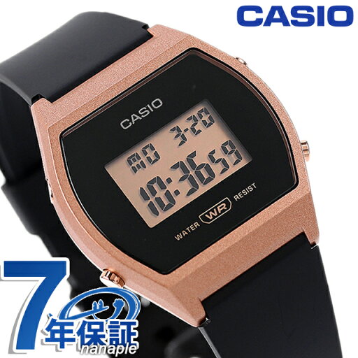 カシオ CASIO LW-204-1A カシオ クラシック チプカシ ユニセックス メンズ レディース 腕時計 ブランド カシオ casio デジタル ピンクゴールド ブラック 黒