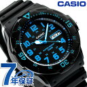 \さらに+9倍★16日02時迄/ カシオ 腕時計 チープカシオ デイデイト 海外モデル オールブラック ブルー CASIO MRW-200H-2BVDF チプカ...