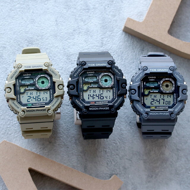 カシオ CASIO クォーツ 電池式 WS-1700H スタンダード チプカシ 海外モデル メンズ 腕時計 ブランド カシオ casio デジタル ブラック ベージュ グレー 黒 選べるモデル