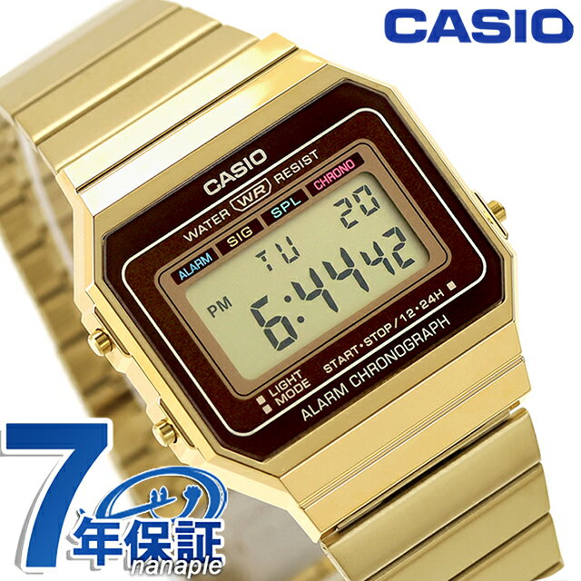 Rakuten - カシオ チープカシオ CASIO ヴィンテージ クォーツ 電池式 A700WG-9A 海外モデル ユニセックス チプカシ メンズ レディース 腕時計 ブランド デジタル ブラウン ゴールド おしゃれ 防水 かわいい プレゼント 実用的