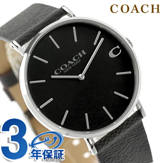Other - コーチ チャールズ クォーツ 電池式 腕時計 ブランド レディース COACH 14602156 アナログ ブラック ブラウン 黒 おしゃれ 防水 軽い 華奢 かわいい プレゼント 女性 実用的 15380