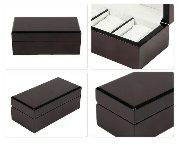 腕時計ケース 3本収納 ブラウン WATCH-CASE40A-5 コレクションボックス プレゼント ギフト