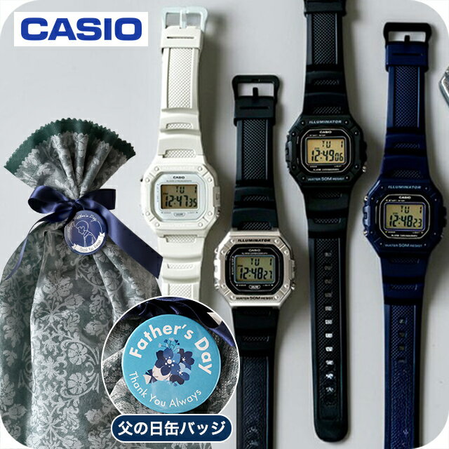 CASIO - ＼父の日 ギフトセット／ カシオ チープカシオ CASIO クォーツ 電池式 FD-W-218H 海外モデル ユニセックス チプカシ メンズ レディース 腕時計 ブランド カシオ casio デジタル ブラック 黒 選べるモデル プレゼント 実用的 30代 40代 夫