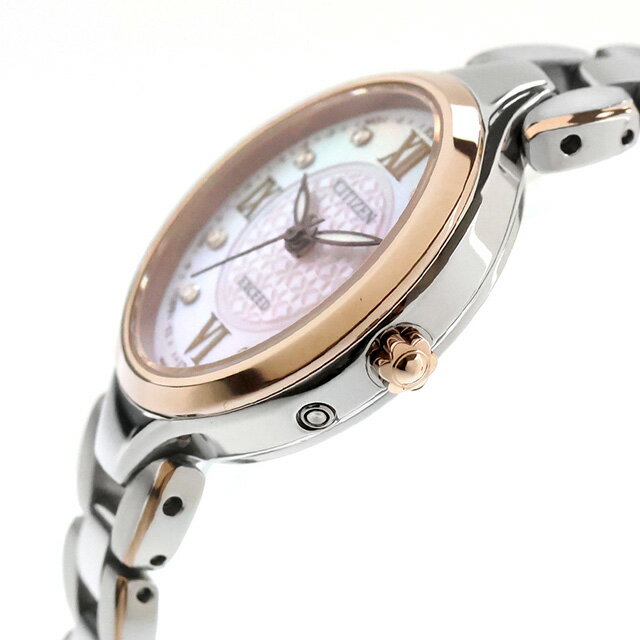 シチズン エクシード ダイレクトフライト エコ・ドライブ電波 腕時計 ブランド レディース チタン ダイヤモンド 電波ソーラー CITIZEN EXCEED ES9515-53N アナログ ホワイトシェル 白 日本製 高級 おしゃれ 防水 軽い 華奢 かわいい プレゼント 女性 実用的