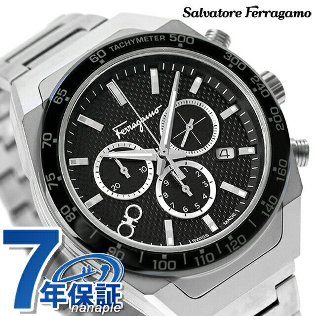 乐天商城 - サルヴァトーレ フェラガモ SLX Chronograph クオーツ 腕時計 メンズ クロノグラフ Salvatore Ferragamo SFHR00623 アナログ ブラック 黒 スイス製 高級 ブランド おしゃれ 防水 プレゼント 男性 実用的 182600