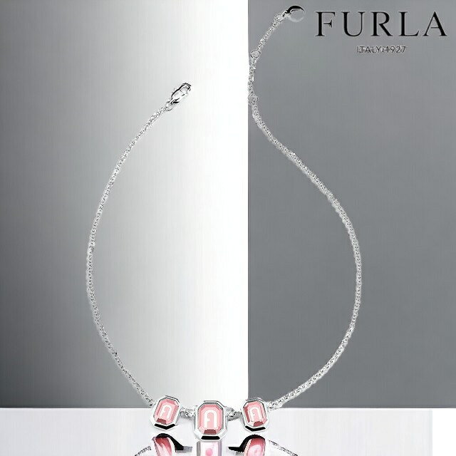 ＼5/18限定★全品10%OFFクーポンにさらに+3倍／ フルラ ネックレス レディース ブランド FURLA OCTAGONAL NECKLACE ステンレススチール FJ0322NTU シルバー ピンク アクセサリー