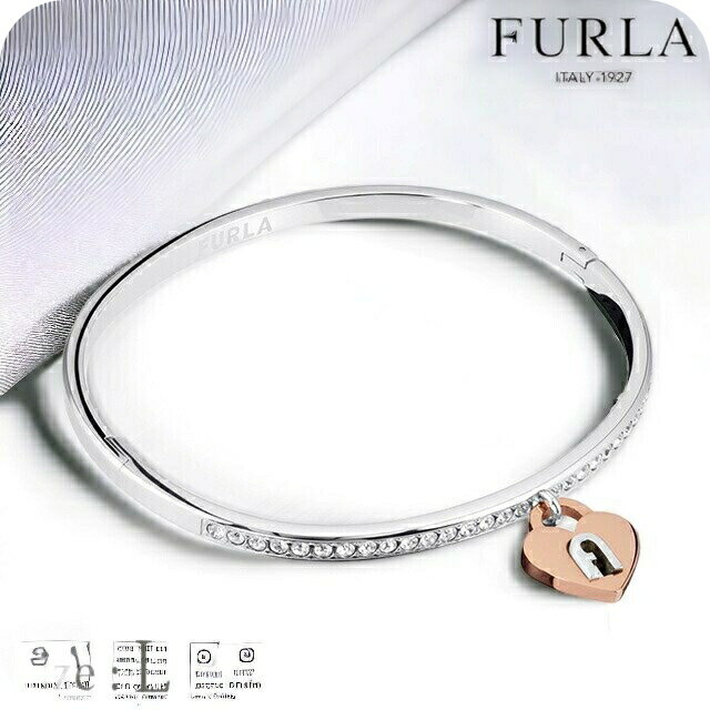 フルラ バングル レディース ブランド FURLA LOVING PADLOCK BRACELET Lサイズ ステンレススチール FJ0809BTL シルバー ...