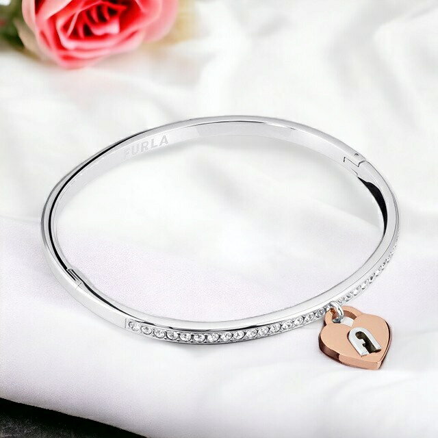 フルラ バングル レディース ブランド FURLA LOVING PADLOCK BRACELET Sサイズ ステンレススチール FJ0809BTS シルバー ...