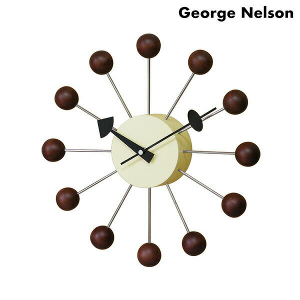 ＼先着2000円OFFクーポンにさらにポイントUP／ ジョージ ネルソン 掛時計 ブランド George Nelson GN397WB ボール クロック ウォルナット プレゼント ギフト