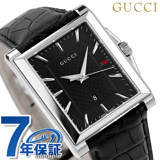 【クロス付】 グッチ 時計 メンズ GUCCI 腕時計 Gタイムレス 35mm クオーツ YA138406 ブラック 父の日 プレゼント 実用的