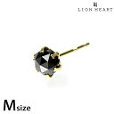ライオンハート ピアス メンズ レディース ブランド LION HEART プラチナ900 スタッド ブラックダイヤモンド 片耳用 04E12PS-GM ブラッ...