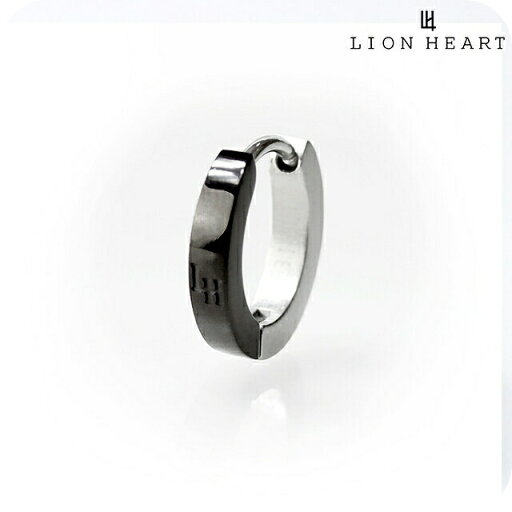 \2000円OFFクーポン&さらに+9倍/ ライオンハート ピアス メンズ レディース ブランド LION HEART サージカルステンレス フープ 片耳用 LHMP006NBS ブラック シルバー アクセサリー \2000円OFFクーポン&さらに+9倍/ ライオンハート ピアス メンズ レディース ブランド LION HEART サージカルステンレス フープ 片耳用 LHMP006NBS ブラック シルバー アクセサリー