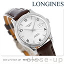 ロンジン レコード 自動巻き 腕時計 ブランド レディース LONGINES L2.321.4.76.2 アナログ シルバー ブラウン スイス製 おしゃれ 防水...