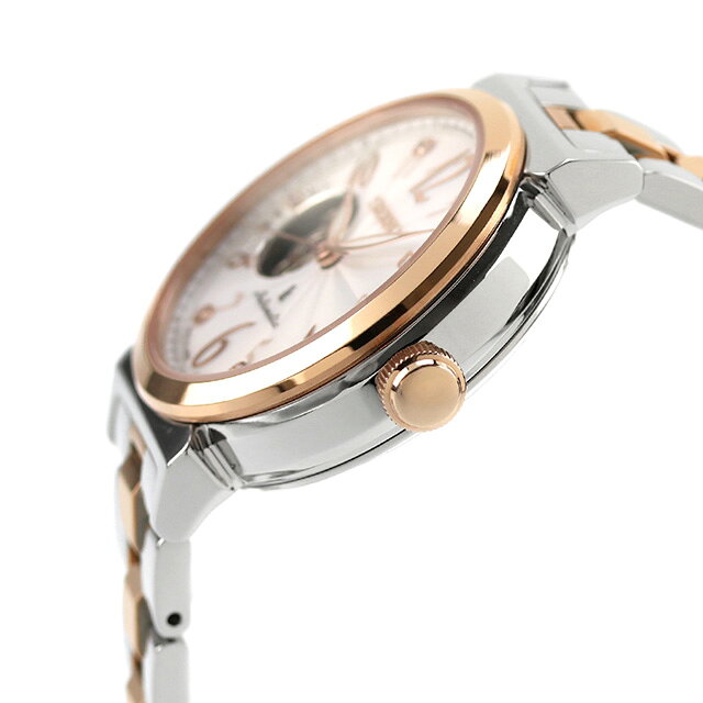 【スマホストラップ付】 セイコー ルキア メカニカルモデル 自動巻き 腕時計 レディース オープンハート SEIKO LUKIA SSVM060 アナログ ホワイトシェル シルバー ピンクゴールド 白 日本製 ブランド おしゃれ 防水 軽い 華奢 かわいい プレゼント 女性 実用的