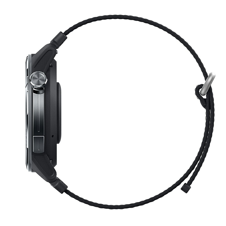 腕時計のななぷれ select shopのミブロ GS Active2 充電式クォーツ スマートウォッチ ブランド メンズ レディース Bluetooth 替えベルト mibro SP380015-C22 デジタル ブラック ダークグレー イエロー 黒｜アングル2
