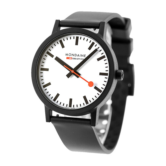 ＼2000円OFFクーポン★さらに9倍／ モンディーン エッセンス クォーツ 電池式 腕時計 ブランド メンズ MONDAINE MS1.41110.RB アナログ ホワイト ブラック 黒 スイス製 おしゃれ 防水 プレゼント 男性 実用的
