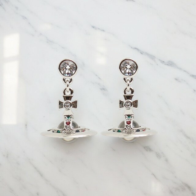 ＼10%OFFクーポン★2日10時迄／ ヴィヴィアンウエストウッド VIVIENNE WESTWOOD ピアス 62020032-W004 62020032-02P019 レディース プチオーブ ドロップ シルバー
