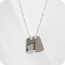 \さらに+4倍★今だけ!!/ ディーゼル DIESEL ネックレス ペンダント DX1143040 メンズ レディース ダブルプレート ガンメタル シルバー