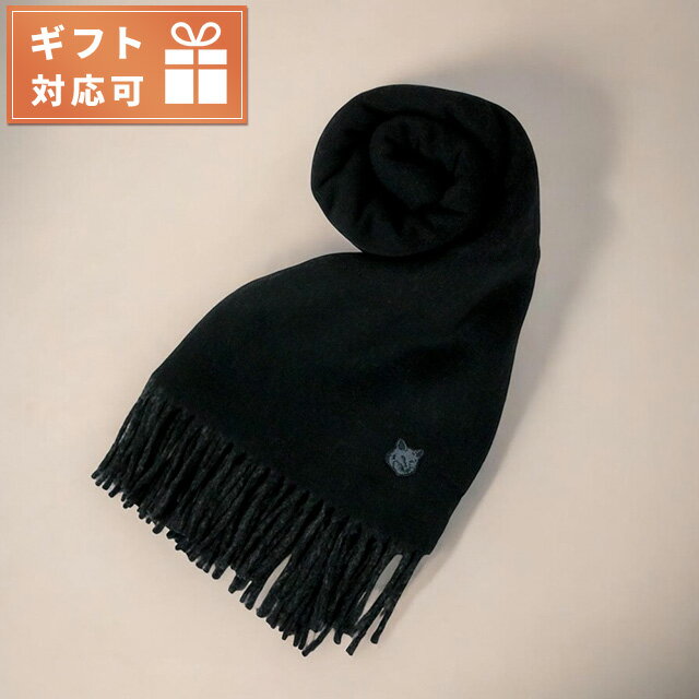 ＼10%OFFクーポン★21日10時迄／ メゾンキツネ MAISON KITSUNE マフラー ストール LW06201WA0018-O190 メンズ レディース BLACK CHARCOAL