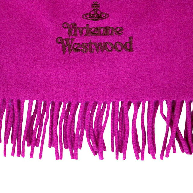 腕時計のななぷれ select shopの＼10%OFFクーポン★21日10時迄／ ヴィヴィアンウエストウッド VIVIENNE WESTWOOD マフラー 24-W00Q7-G410 レディース メンズ フューシャ フクシア マフラー｜アングル2