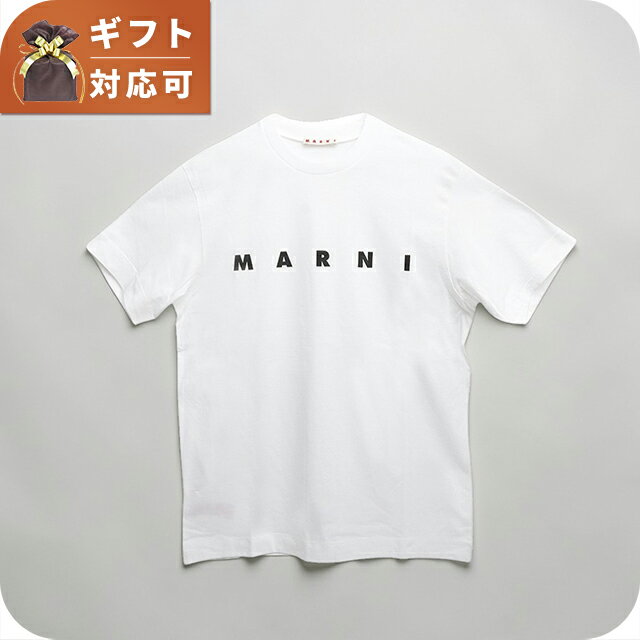 乐天商城 - ＼2000円OFFクーポン+さらに9倍／ マルニ MARNI Tシャツ ロゴ コットン クルーネックT マルニキッズ MT135U-M002MV-M00RF-0M100-14Y レディース ホワイト Tシャツ ブランド 11640