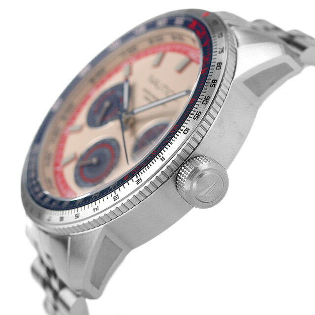 ノーティカ ピアー39 46mm 替えベルト付き クオーツ メンズ 腕時計 ブランド NAPP39S27 NAUTICA ベージュ ギフト プレゼント 実用的